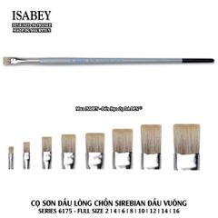 [DA ĐEN] Cọ Isabey Sơn Dầu Đầu Vuông Cao Cấp Lông Chồn Siberian - Series 6175