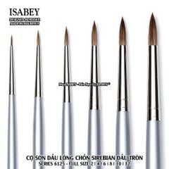 [DA ĐEN] Cọ Isabey Sơn Dầu Đầu Tròn Cao Cấp Lông Chồn Siberian - Series 6125