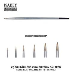 [DA ĐEN] Cọ Isabey Sơn Dầu Đầu Tròn Cao Cấp Lông Chồn Siberian - Series 6125