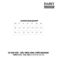 [DA ĐEN] Cọ Sơn Dầu Cao Cấp Lông Chồn Kolinsky Đầu Tròn Series 6116 của Isabey
