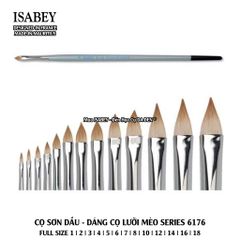 [DA ĐEN] Cọ Sơn Dầu Cao Cấp Lông Chồn Siberian - Dáng Cọ Lưỡi Mèo Series 6176 của Isabey