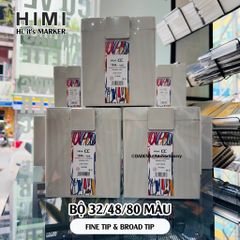 Bộ Bút Marker 2 Đầu Himi CC Cao Cấp 32|48|80 Màu