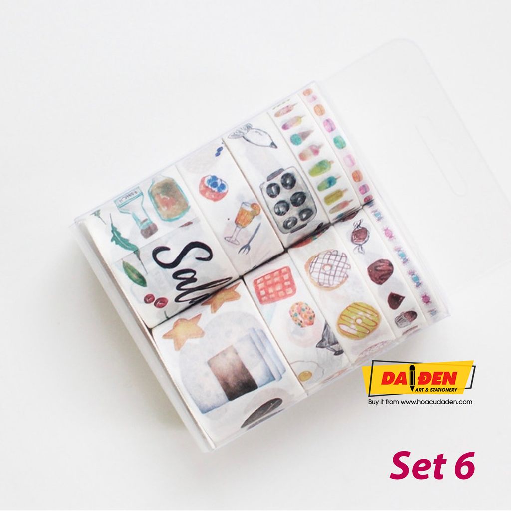 Washi Tape Bộ 10 Cuộn Phong Cách