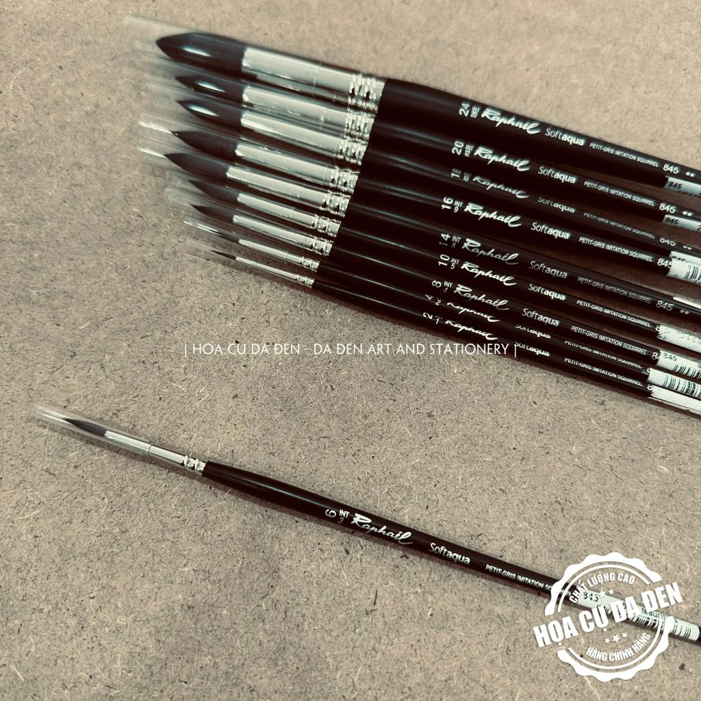 [DA ĐEN] Cọ Tròn Raphael 845 SoftAqua | Raphael 845 Softaqua Synthetic Brush - Round