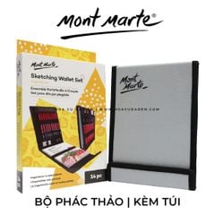 [DA ĐEN] Bộ Phác Thảo Kí Hoạ Mont Marte Kèm Túi