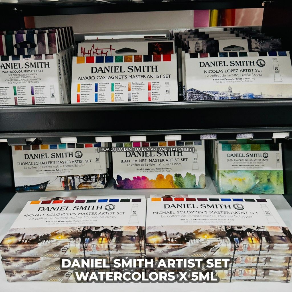 [DA ĐEN] Màu Nước Daniel Smith - Essentials Mixing Ensemble Pour Artist Set 6 Màu x 5ml