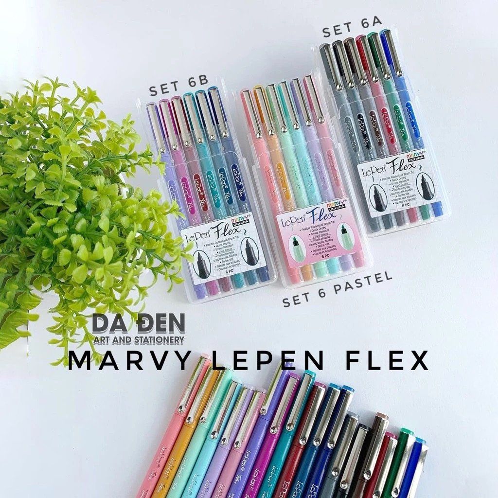 Bút LePen Flex Đầu Brush Marvy 4800 - 18 Màu