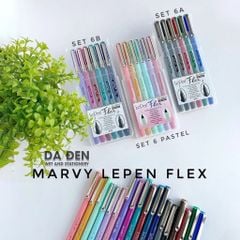 Bút LePen Flex Đầu Brush Marvy (4800) Set 6 Bút