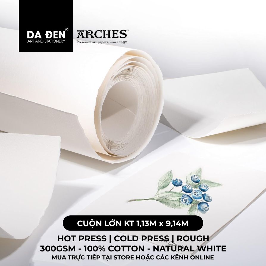 [DA ĐEN] Giấy Arches Cuộn Lớn 1,13m x 9,14m