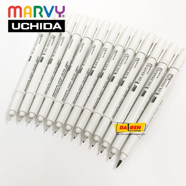 Bộ Bút Line Kháng Nước Marvy Uchida Chính Hãng