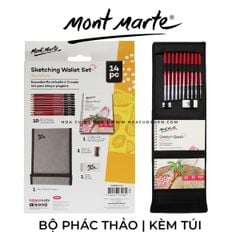 [DA ĐEN] Bộ Phác Thảo Kí Hoạ Mont Marte Kèm Túi