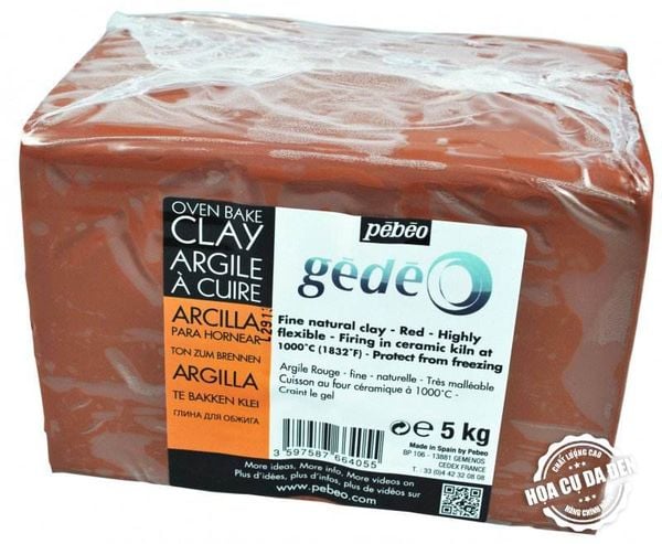 [DA ĐEN] Đất Sét Pebeo Gedeo Màu Trắng - Màu Đỏ 1.5kg 5kg 10kg