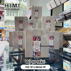 Bộ Bút Marker 2 Đầu Himi CC Cao Cấp 32|48|80 Màu