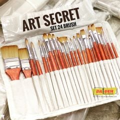 Bộ 24 Cọ Vẽ Art Secret Kèm Túi Vải