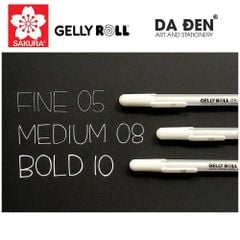 Bút Trắng Gelly Roll SAKURA 05|08|10 Nhật Bản