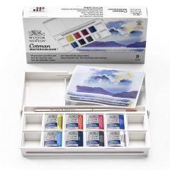 Màu Nước Winsor Newton Cot Man 8 Màu Skyscape Kèm Cọ