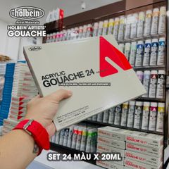 [DA ĐEN] Màu Acrylic Gouache Holbein - Set 5/12/14/18/24/36/102 Màu 20ml