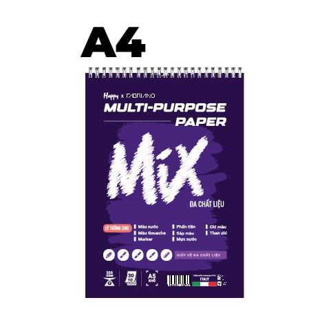 Sổ Vẽ Đa Chất Liệu Happy Multi Purpose 200gsm 30 Tờ