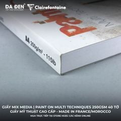 [DA ĐEN] Sổ Mix Media Clairefontaine Paint ON Multi Techniques 250gsm 40 Tờ