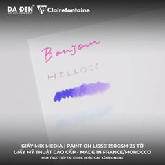 [DA ĐEN] Sổ Mix Media Clairefontaine Paint ON Lisse 250gsm 25 Tờ