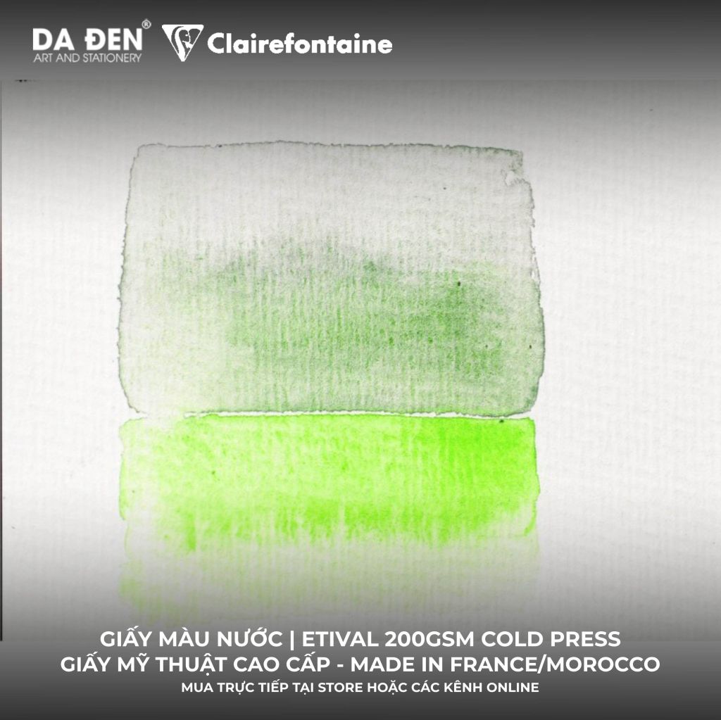 [DA ĐEN] Sổ Vẽ Màu Nước Clairefontaine Aquarelle Etival 200gsm 10 Tờ Cold Press