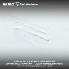 [DA ĐEN] Sổ Vẽ Màu Acrylic Clairefontaine Acrylique Acrylic 360gsm