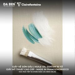 [DA ĐEN] Sổ Vẽ Màu Sơn Dầu Clairefontaine Huile Oil 240gsm