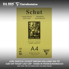 [DA ĐEN] Sổ Vẽ Chì Sketch Clairefontaine Schut Holland 125gsm 100 Tờ