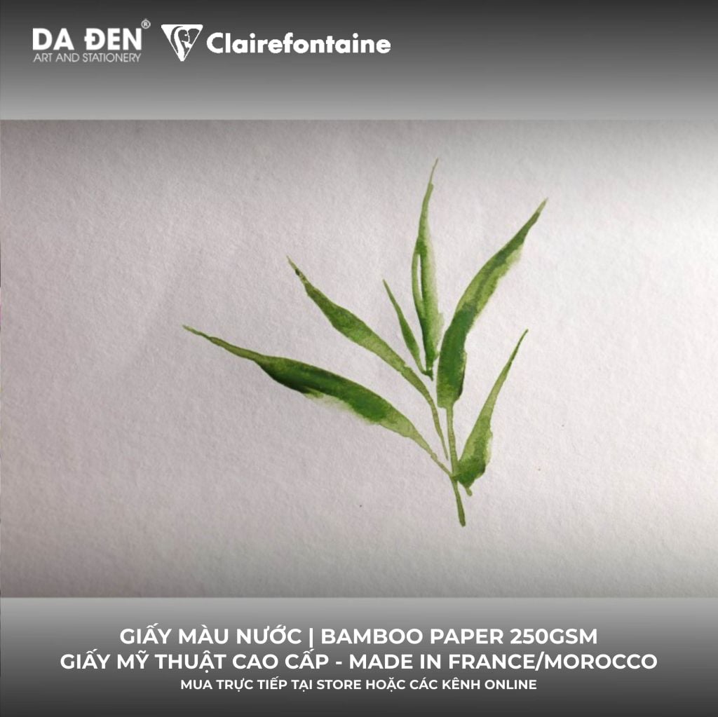 [DA ĐEN] Sổ Vẽ Màu Nước Clairefontaine BAMBOO PAPER 250gsm