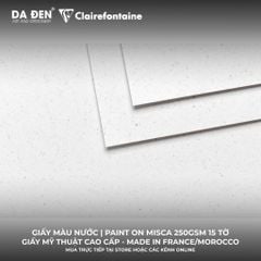 [DA ĐEN ] Sổ Mix Media Clairefontaine Paint ON Misca 2500gsm 15 Tờ