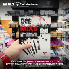 [DA ĐEN] Sổ Mix Media Clairefontaine Paint ON MIX9 250gsm 27 Tờ