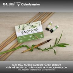 [DA ĐEN] Sổ Vẽ Màu Nước Clairefontaine BAMBOO PAPER 250gsm