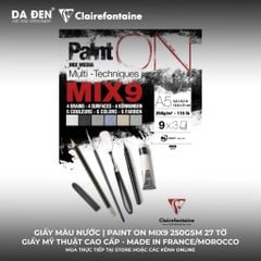 [DA ĐEN] Sổ Mix Media Clairefontaine Paint ON MIX9 250gsm 27 Tờ