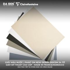 [DA ĐEN] Sổ Mix Media Clairefontaine Paint ON New Denim 250gsm 24 Tờ
