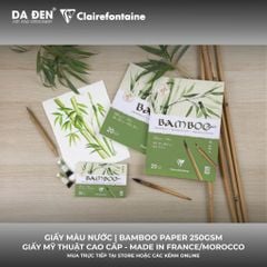 [DA ĐEN] Sổ Vẽ Màu Nước Clairefontaine BAMBOO PAPER 250gsm