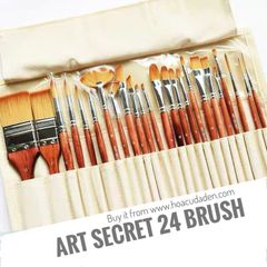 Bộ 24 Cọ Vẽ Art Secret Kèm Túi Vải