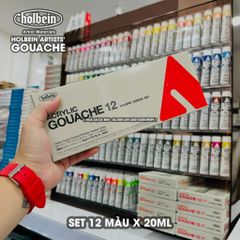 [DA ĐEN] Màu Acrylic Gouache Holbein - Set 5/12/14/18/24 Màu 20ml