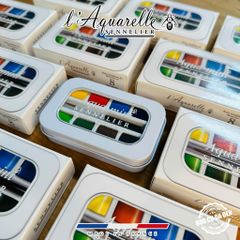 [DA ĐEN] Set 8 Màu Nước Travel Aqua Mini l'Aquarelle Sennelier
