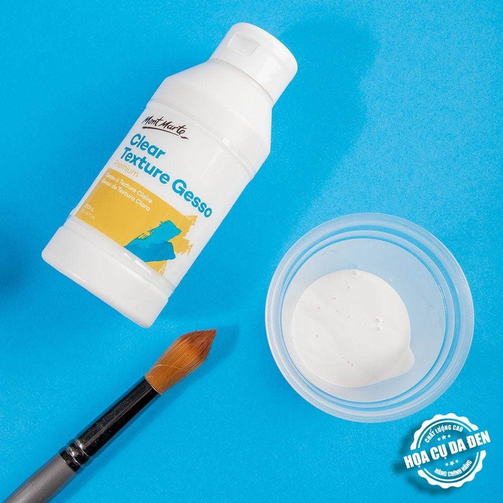 [DA ĐEN] Lớp Lót Trong Suốt - Clear Texture Gesso Mont Marte Premium