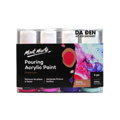 Màu Premium Pouring Acrylic Paint 60ml Set 4 Chai - Aurora