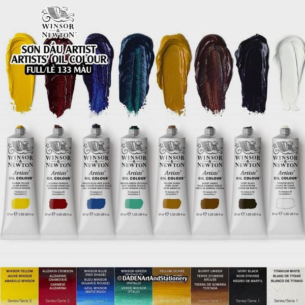 [DA ĐEN] Sơn Dầu Cao Cấp Artists Winsor & Newton 37ml - Bảng Màu Series 4