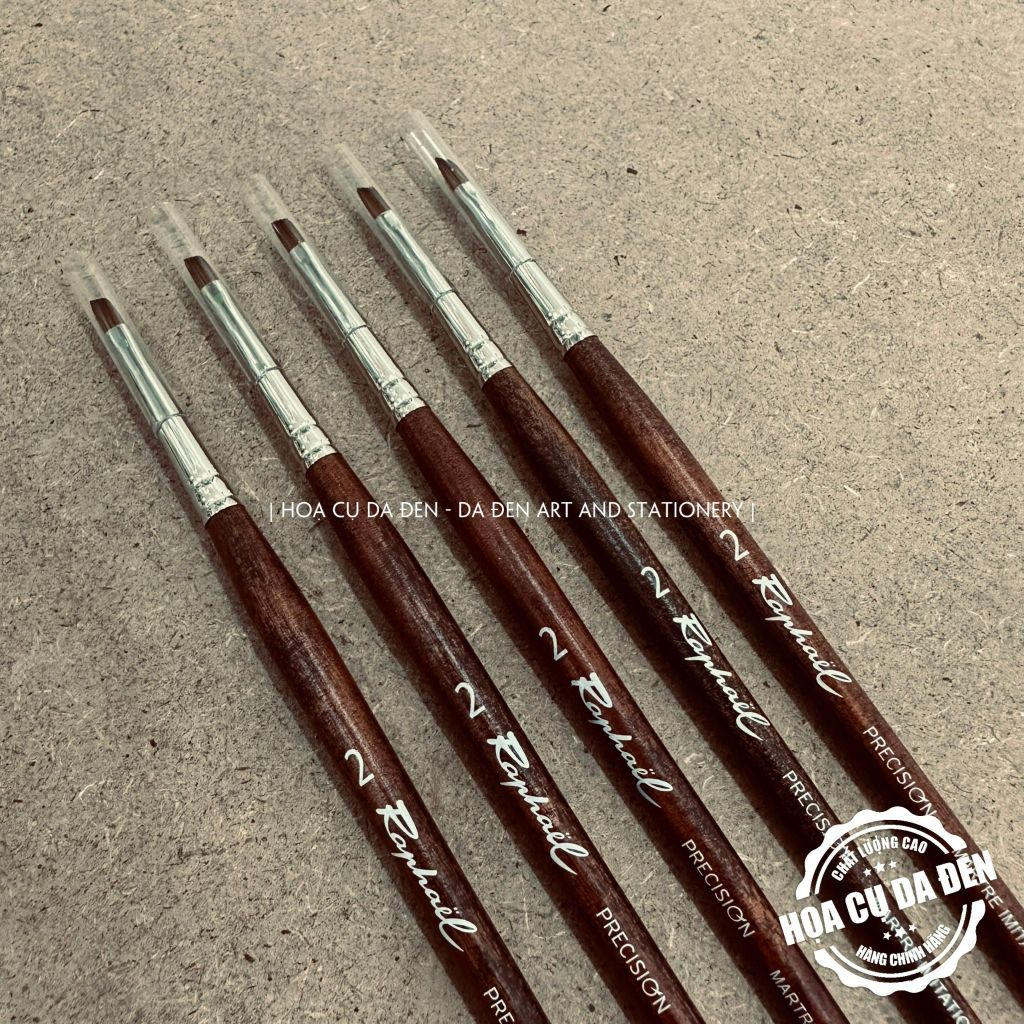 [DA ĐEN] Cọ Đầu Vát Raphael 8564 | Raphael Precision 8564 Short Handle Brush