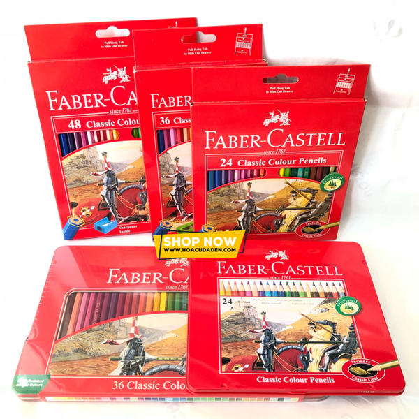 Chì màu khô CLASSIC KNIGHT FABER-CASTELL 36 màu (hộp thiếc)