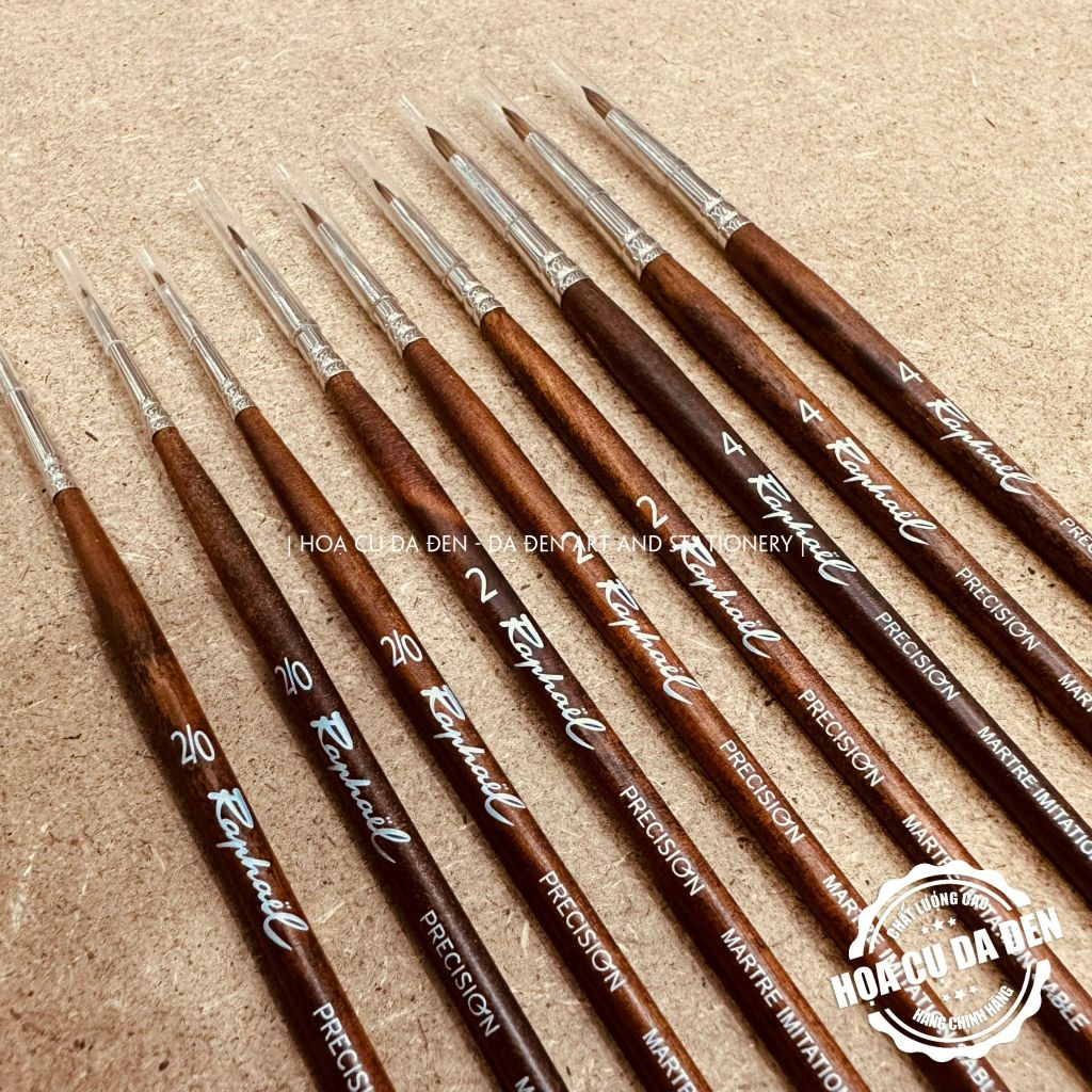 [DA ĐEN] Cọ Tỉa Lông Ngắn Raphael 8524 | Raphael Precision 8524 Short Handle Brush