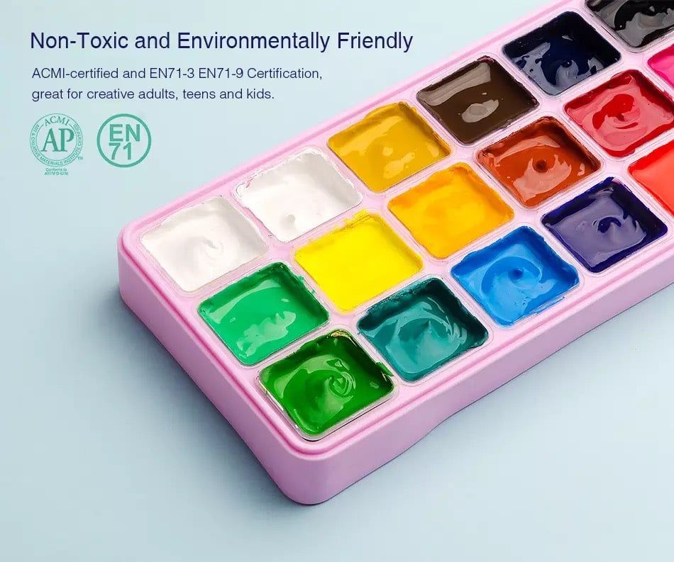 Màu Gouache Himi Thạch 18/24/56 Màu Hộp Nhựa