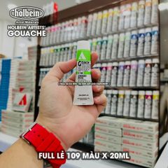 [DA ĐEN] Màu Artists Gouache Holbein - Set 12/18 Màu 5ml