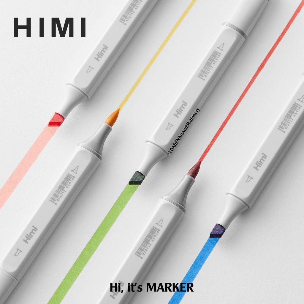 Bộ Bút Marker 2 Đầu Himi CC Cao Cấp 32|48|80 Màu