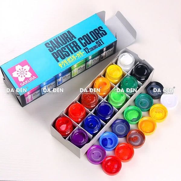Màu Vẽ Poster Sakura 12 Màu 30ml Nhật Bản