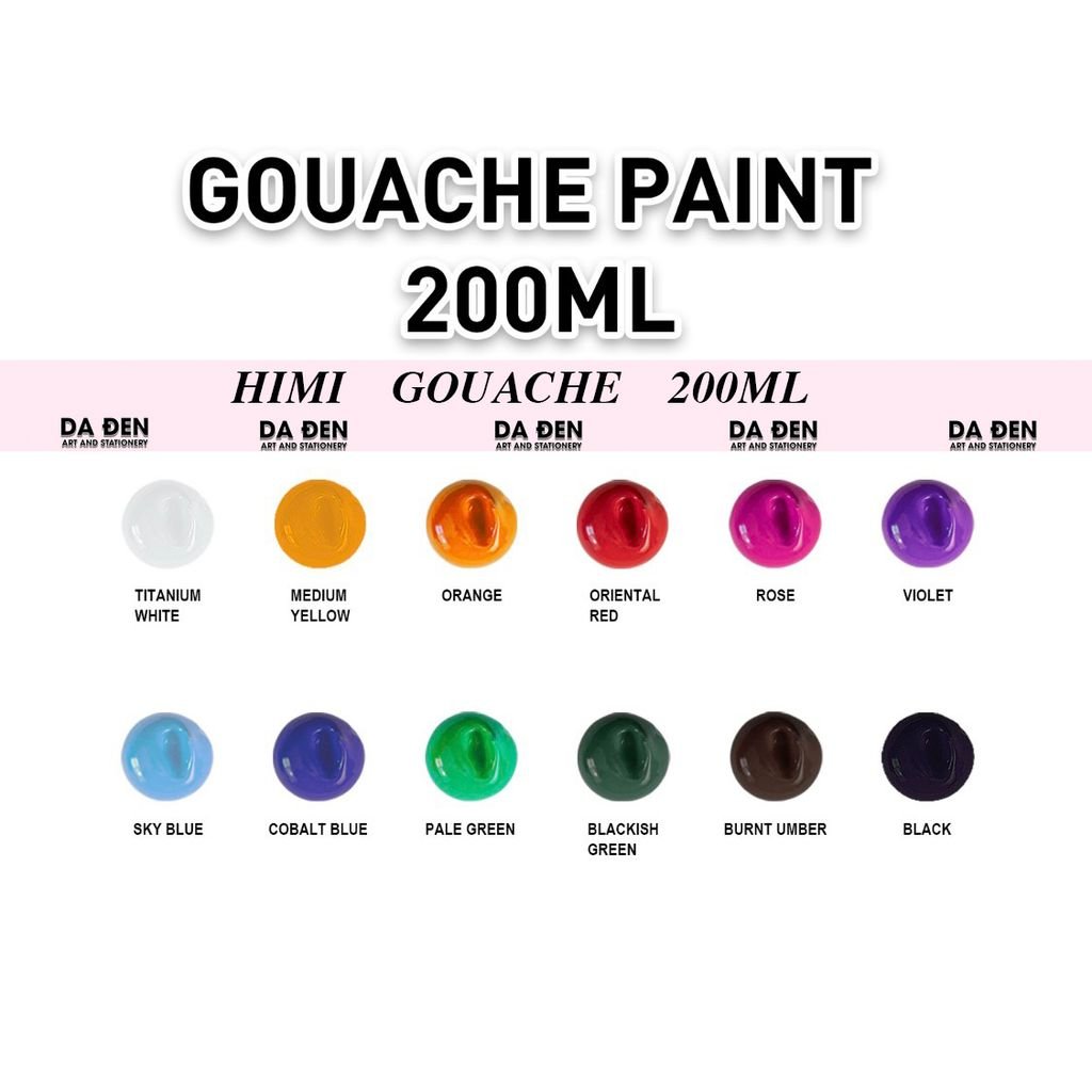 Màu Gouache Miya Himi Hủ 200ml