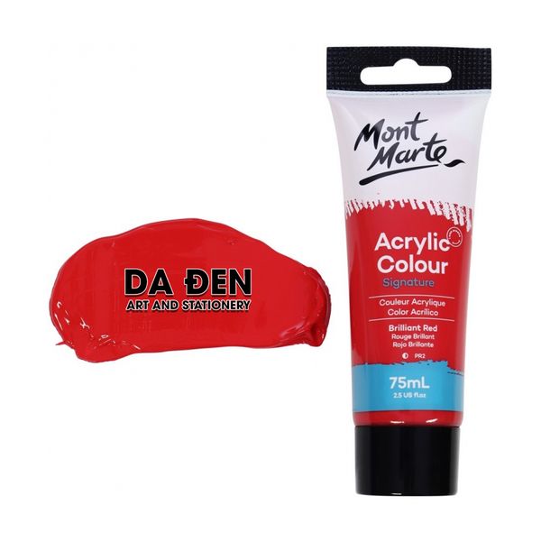 Mont Marte Acrylic Colour 75ml (2.54oz) - Brilliant Red